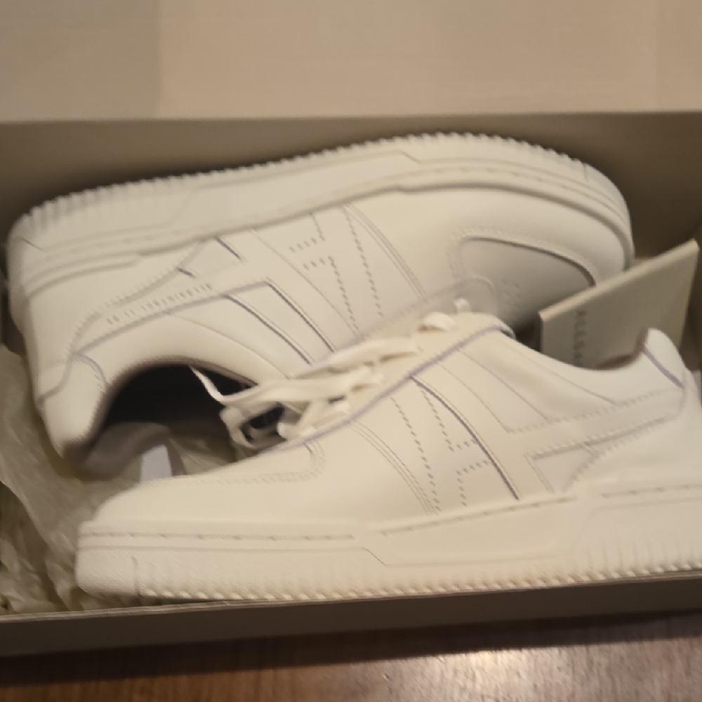 All Saints White Leather Women's Sneakers - Picture 13 of 13